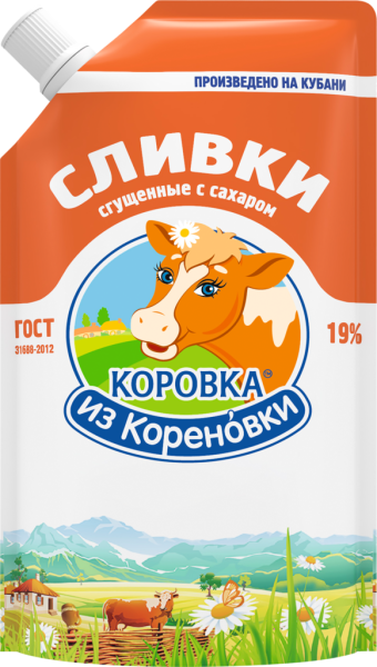 Сливки сгущенные КОРОВКА ИЗ КОРЕНОВКИ 19%